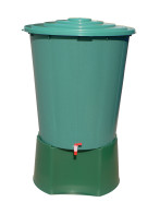 PE SUD 200 L TYP 4520 na dažďovú vodu ZAHRADNÁ ZELENÝ VRÁTANE výpustného kohútika A VEKA (6,4kg)