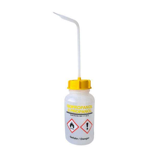 303-770022 LDPE FĽAH 500 ML NATUR GUĽATÁ ŠIROKOHRDLÁ ISOPROPANOL VČ. ŽLTÉHO UZ. SO STRIČKOU(2)