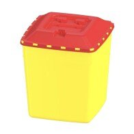 NÁDOBA NA MEDICINÁLNY ODPAD HRANATÁ 10 L VRÁTANE UZÁVERU 235 X 235 X 268 MM (35 KS/KARTÓN) 