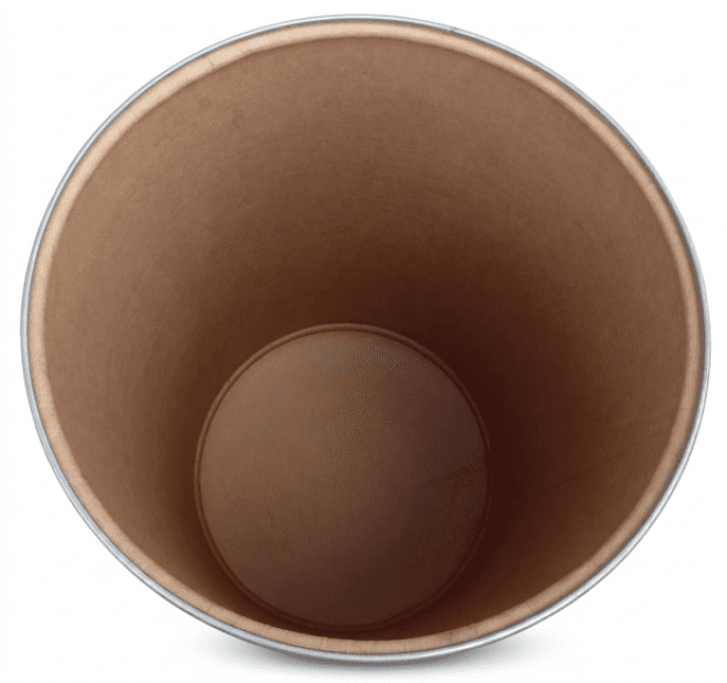 Lepenkový sud cca 200 L použitý 580x950 mm plastové víko obruč / lepenkové dno UN  1G/Y140(2)