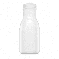 PET FĽAŠA 250 ML NA MLIEKO BIELA BEZ UZÁVERU  (100 ks)