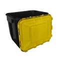 PP REC NÁDOBA 30 L ČERNÁ UN 3H2//S KÓNICKÁ 400 X 300 X 330 MM VČETNĚ ŽLUTÉHO VÍKA S ÚCHOPEM(4)4