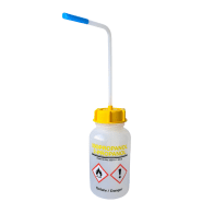 303-770022 LDPE FĽAH 500 ML NATUR GUĽATÁ ŠIROKOHRDLÁ ISOPROPANOL VČ. ŽLTÉHO UZ. SO STRIČKOU