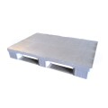 PLASTOVÁ PALETA HYGIENICKÁ HDPE ŠEDÁ 1200 X 800 X 155 LIŽINY, TYP E.3CD3R, OKRAJE