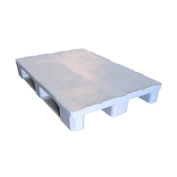 PLASTOVÁ PALETA HYGIENICKÁ HDPE ŠEDÁ 1200 X 800 X 155 LIŽINY, TYP E.3CD3R, OKRAJE(2)