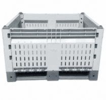 Plastový box skládací, rozm. 1200x1000x715 mm, perforovaný, šedý, ozn. 14100110