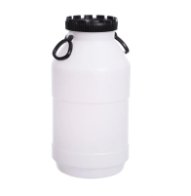 PE BAREL 50 L ŠIROKOHRDLÝ NATUR DRŽADLA + SKRUTKOVACIE UZÁVER, MEZIVÍČKO PRIEMER 197MM 355x700MM