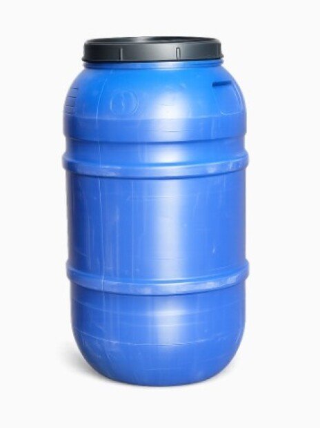 PE SUD 220 l POUŽITÝ, MODRÝ, SKRUTKOVACIE VEKO