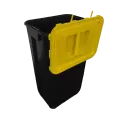 PP REC NÁDOBA 60 L ČERNÁ UN 3H2//S KÓNICKÁ 400 X 300 X 670 MM VČETNĚ ŽLUTÉHO VÍKA S ÚCHOPEM (4)4