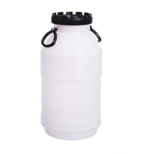 PE BAREL 50 L ŠIROKOHRDLÝ NATUR DRŽADLA + SKRUTKOVACIE UZÁVER, MEZIVÍČKO PRIEMER 197MM 355x700MM