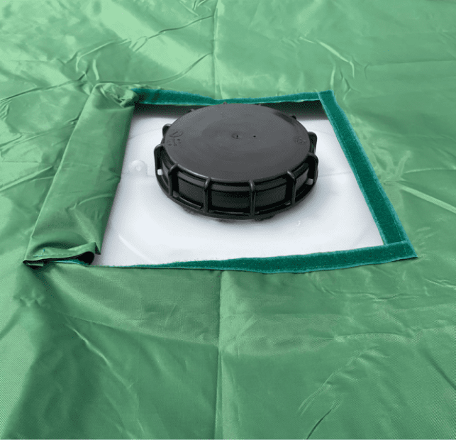 Ochranný kryt IBC kontejneru 600 l zelený UV ochrana(4)