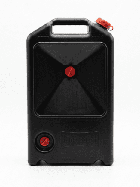 HDPE Kanystr černý na výměnu oleje, sběrný objem 8 l  130x300x500 mm