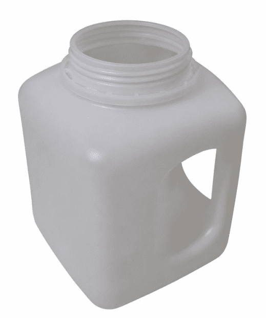 311-83981 HDPE DÓZA 2,3 L NATUR HRANATÁ s uchom, BEZ UZÁVĚRU