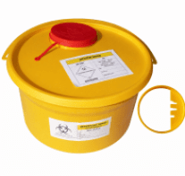 NÁDOBA NA medicinálne ODPAD 5 L VRÁTANE UZÁVERU 144 x 265/230 MM (400ks / PALETA)