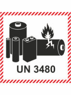 ADR NÁLEPKA SAMOLEPIACE - ZNAČKA PRE LITHIUM-IONTOVÉ BATÉRIE (10 X 10CM) - UN 3480 OZN. 293480100