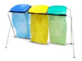 Skládací stojan na pytle - objem 3 x 120 l