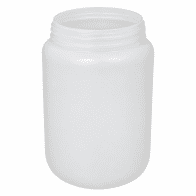 376-70541 HDPE DÓZA 250 ML NATUR OKRÚHLA širokohrdlá, BEZ UZÁVĚRU