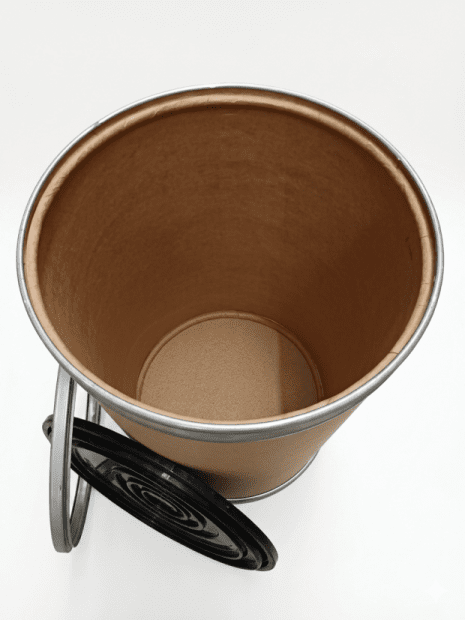 Použitý lepenkový sud cca 65-70L 410x630mm lepenkové/PE víko, lepenkové/překližkové dno(2)