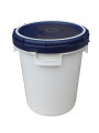 PLASTIC BAG 20L WITH CLICK-PACK LID WHITE / BLUE