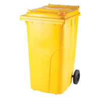 PLASTOVÁ POPOLNICE 240L NÁDOBA na komunálny odpad žltá